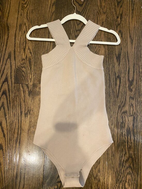 style by GG Tops - TAN KNITTED BODYSUIT